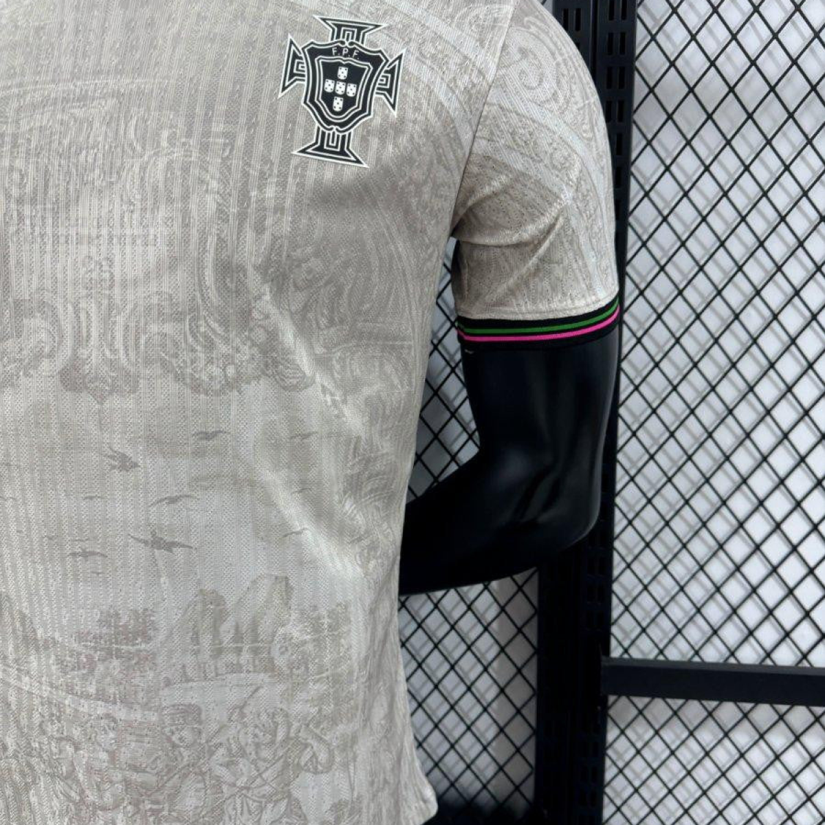 Player Version 2025 Portugal Away White with Subtle Pattern Jersey