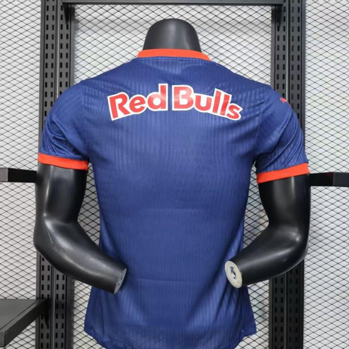 Player Version 25/26 RB Bragantino Blue with Geometric Pattern and Red Bull Logo Jersey