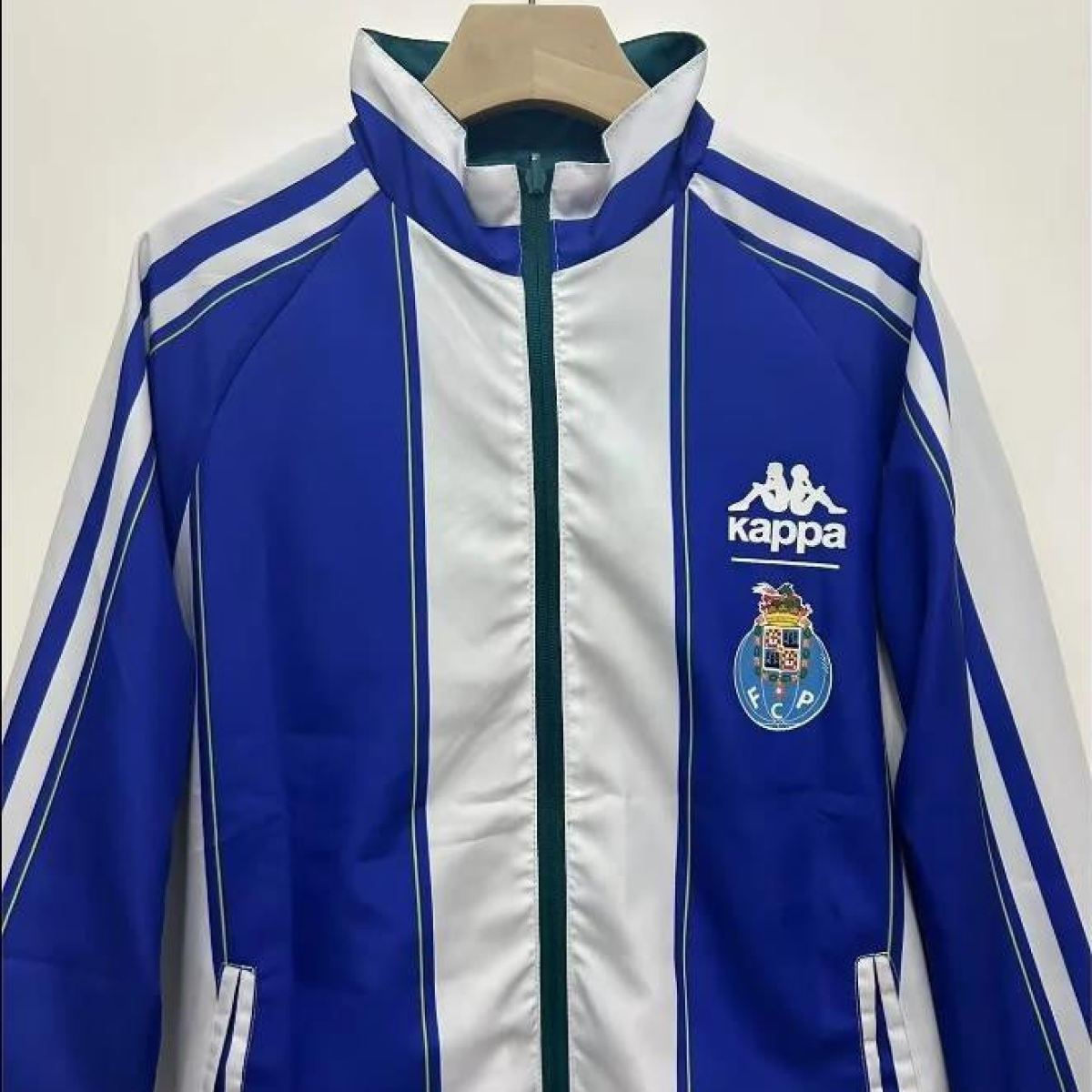 24/25 Porto Dark Cyan/White/Blue Reversible Windbreaker