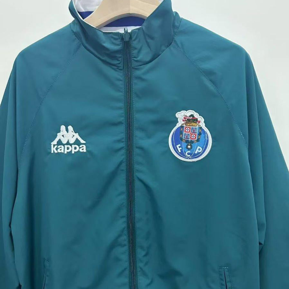 24/25 Porto Dark Cyan/White/Blue Reversible Windbreaker