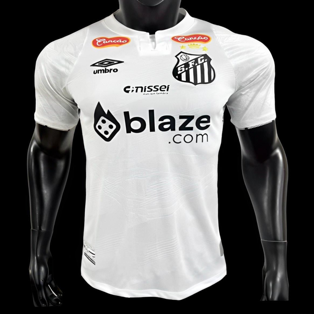 Player Version 24/25 Santos Home Jersey With Full Sponsors