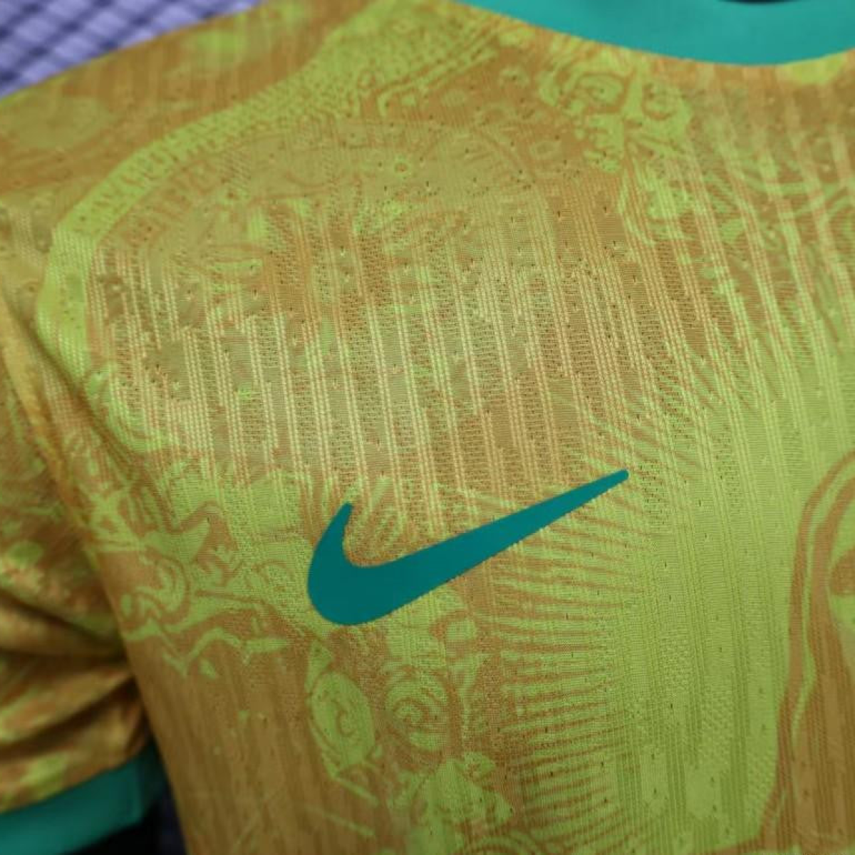 Player Version 2024 Brazil Christ Yellow Goalkeeper Special Jersey