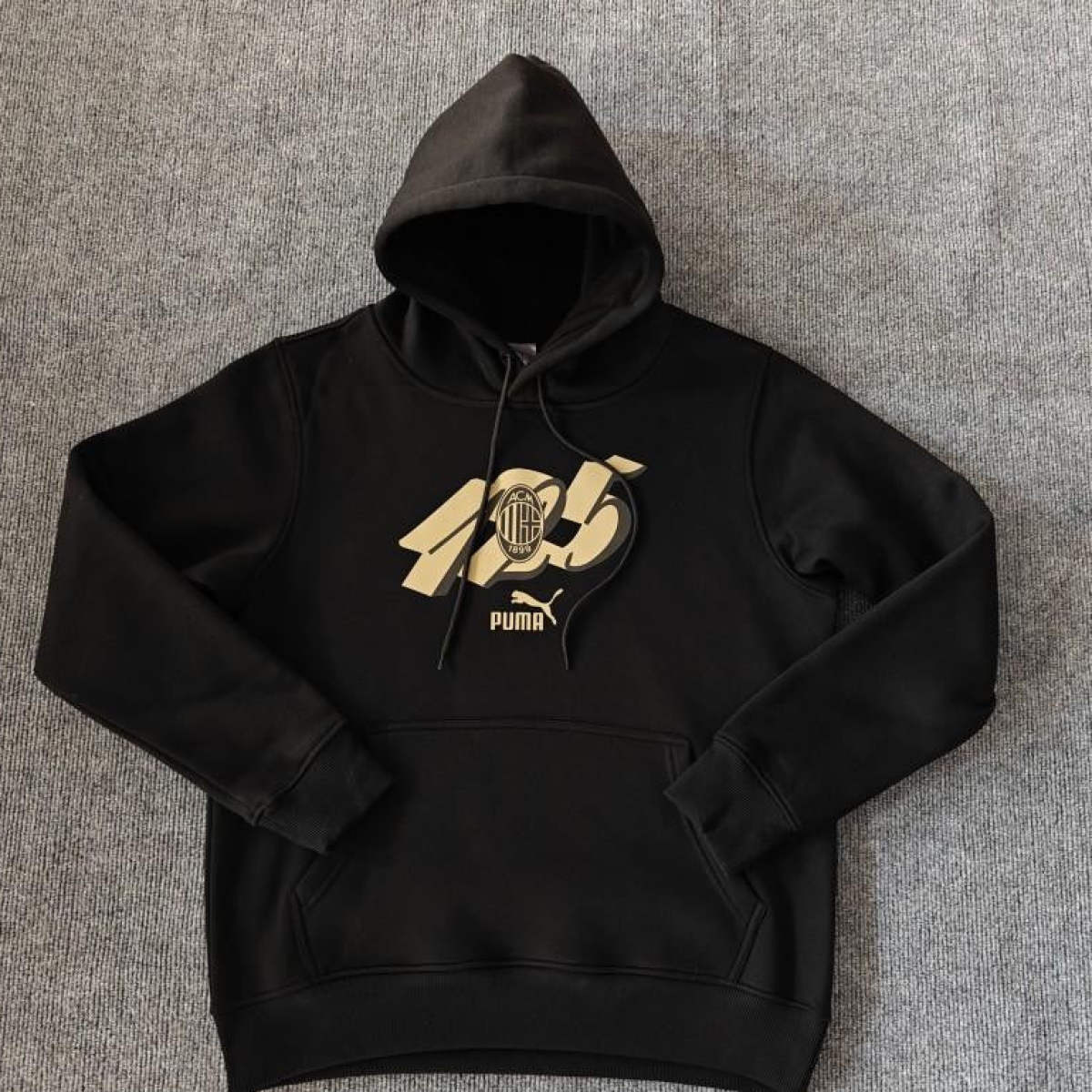 24/25 AC Milan 125Th Navy/Red/Black/Beige Hoodie WIth Black Badge