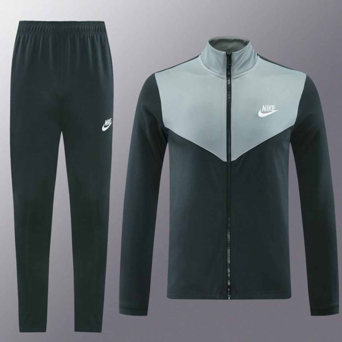 2024 NIKE Black/Grey Full Zipper Jacket +Long Pants