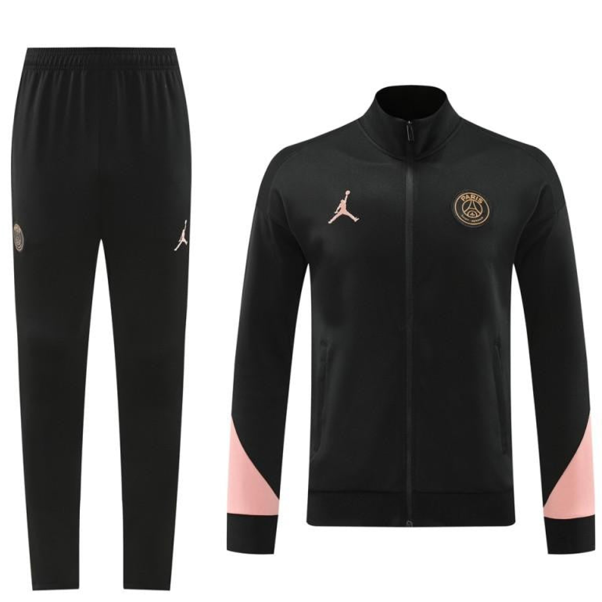 24/25 PSG Black Full Zipper Jacket +Long Pants