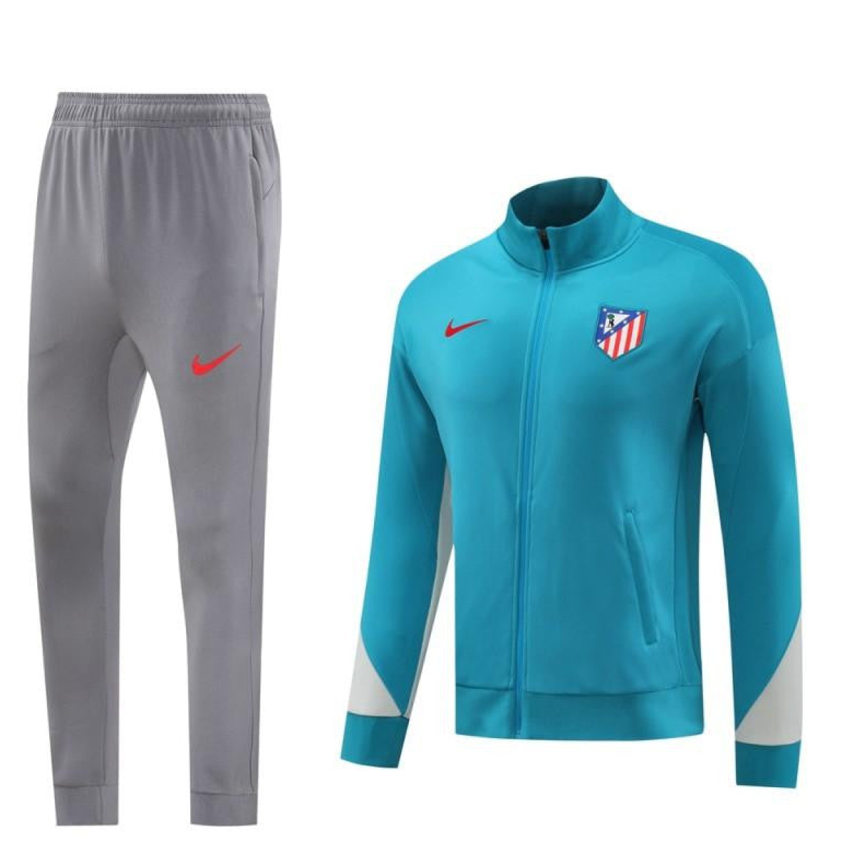 24/25 Atletico Madrid Blue Full Zipper Jacket +Long Pants