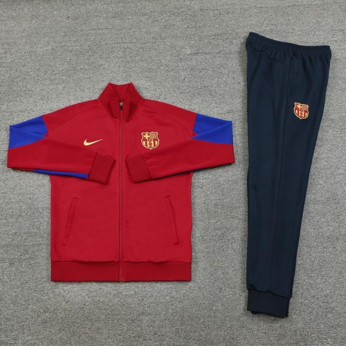 24/25 Barcelona Red Full Zipper Jacket +Long Pants