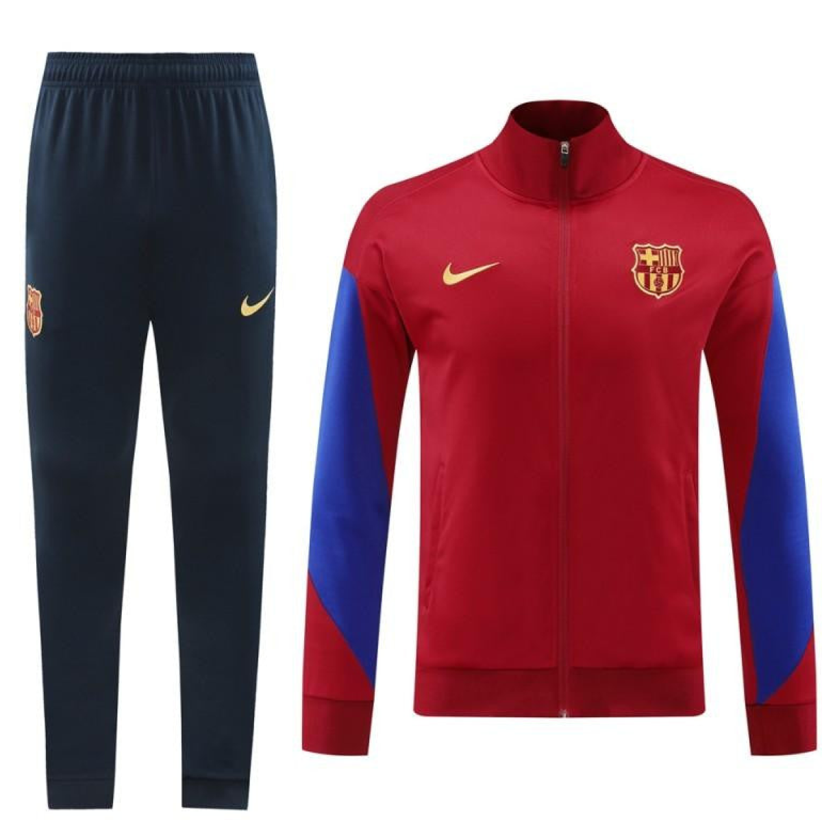 24/25 Barcelona Red Full Zipper Jacket +Long Pants