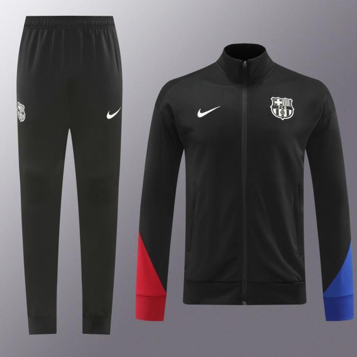 24/25 Barcelona Black Full Zipper Jacket +Long Pants