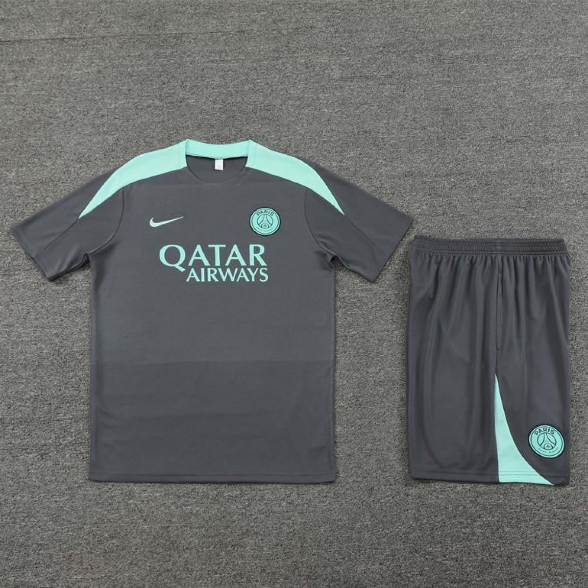 24/25 PSG Grey Short Sleeve Jersey+Shorts
