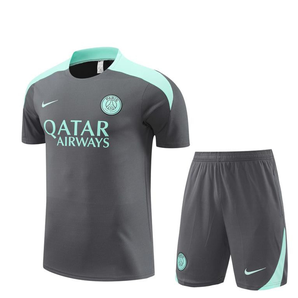 24/25 PSG Grey Short Sleeve Jersey+Shorts