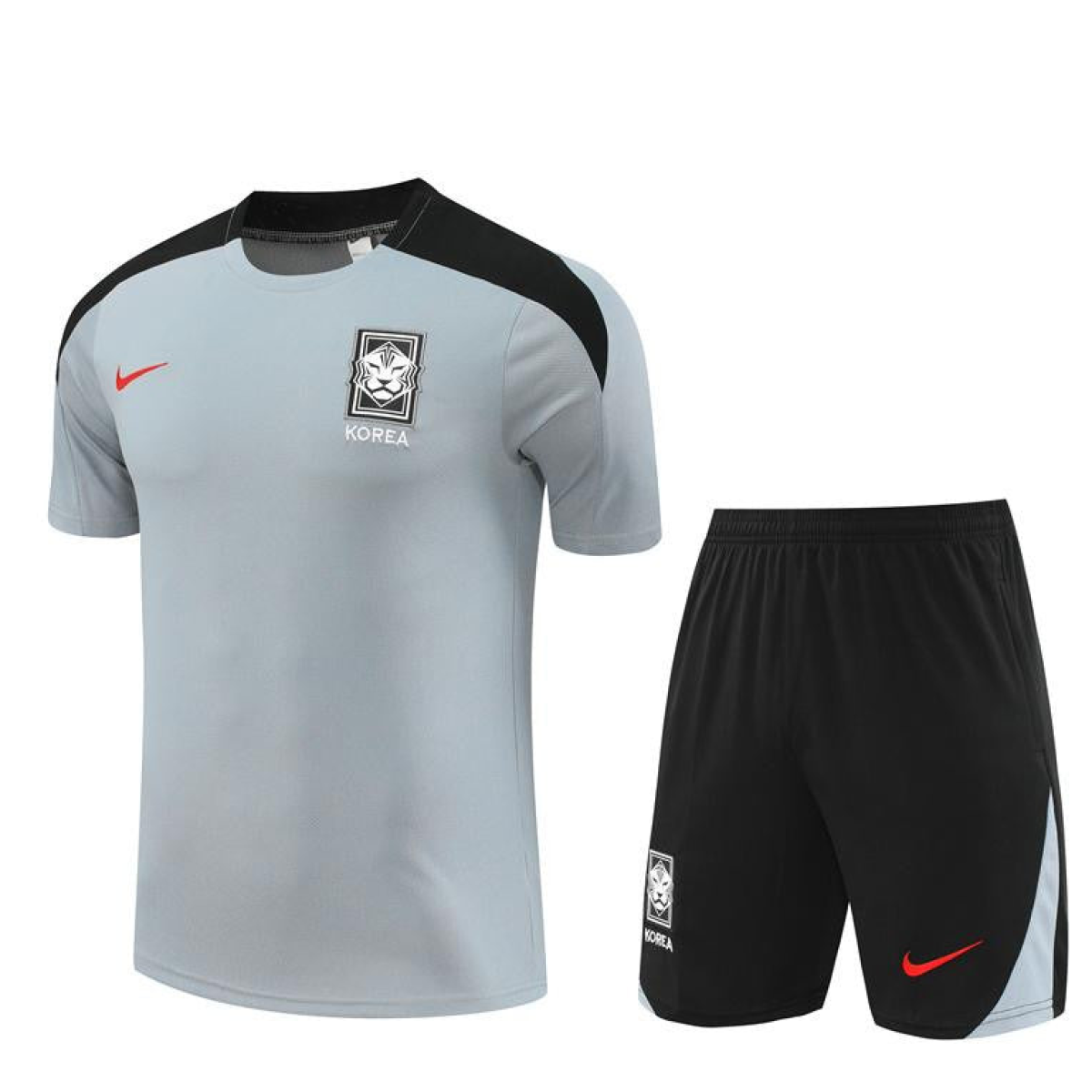 2024 South Korea Grey Short Sleeve Jersey+Shorts