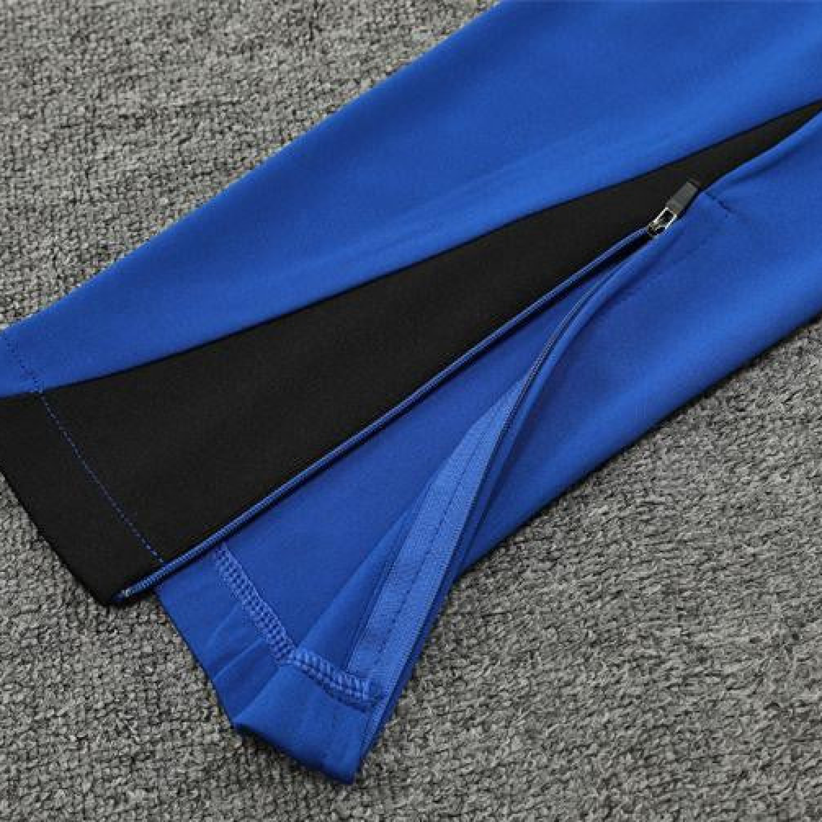 2024 South Korea Blue Half Zipper Jacket+Long Pants