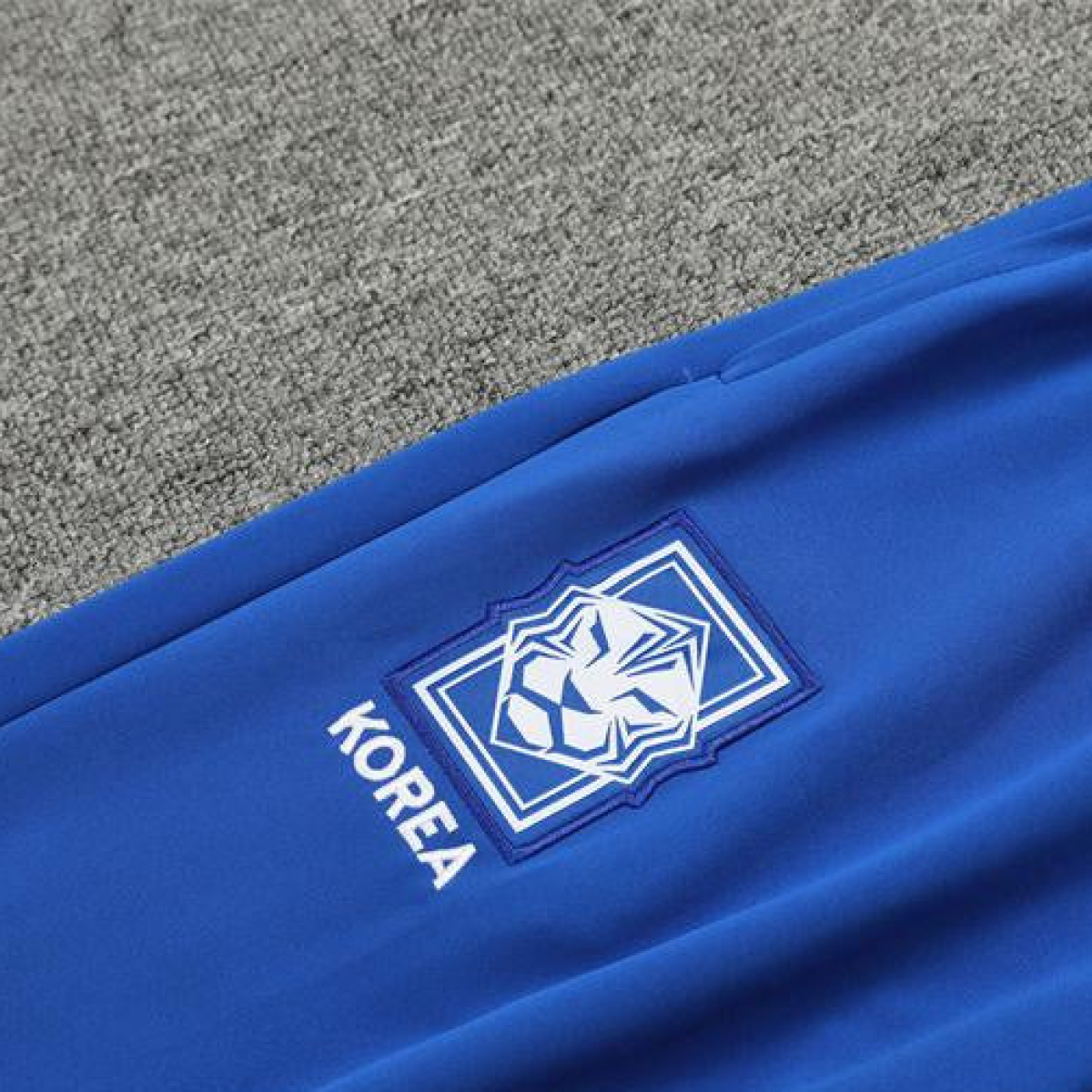 2024 South Korea Blue Half Zipper Jacket+Long Pants