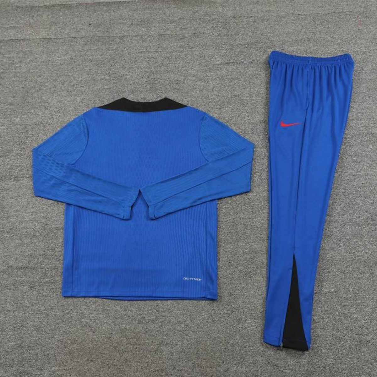 2024 South Korea Blue Half Zipper Jacket+Long Pants
