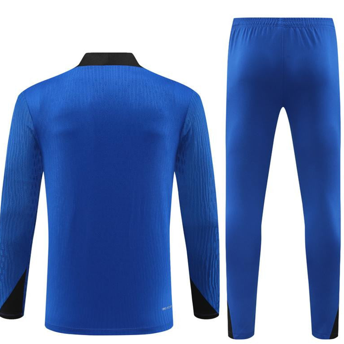 2024 South Korea Blue Half Zipper Jacket+Long Pants