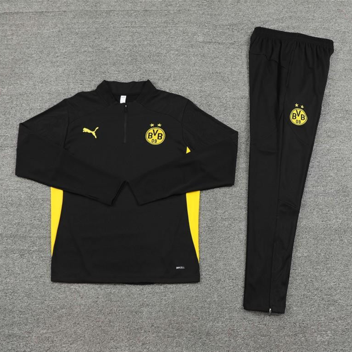 24/25 Borussia Dortmund Black Half Zipper Jacket+Long Pants