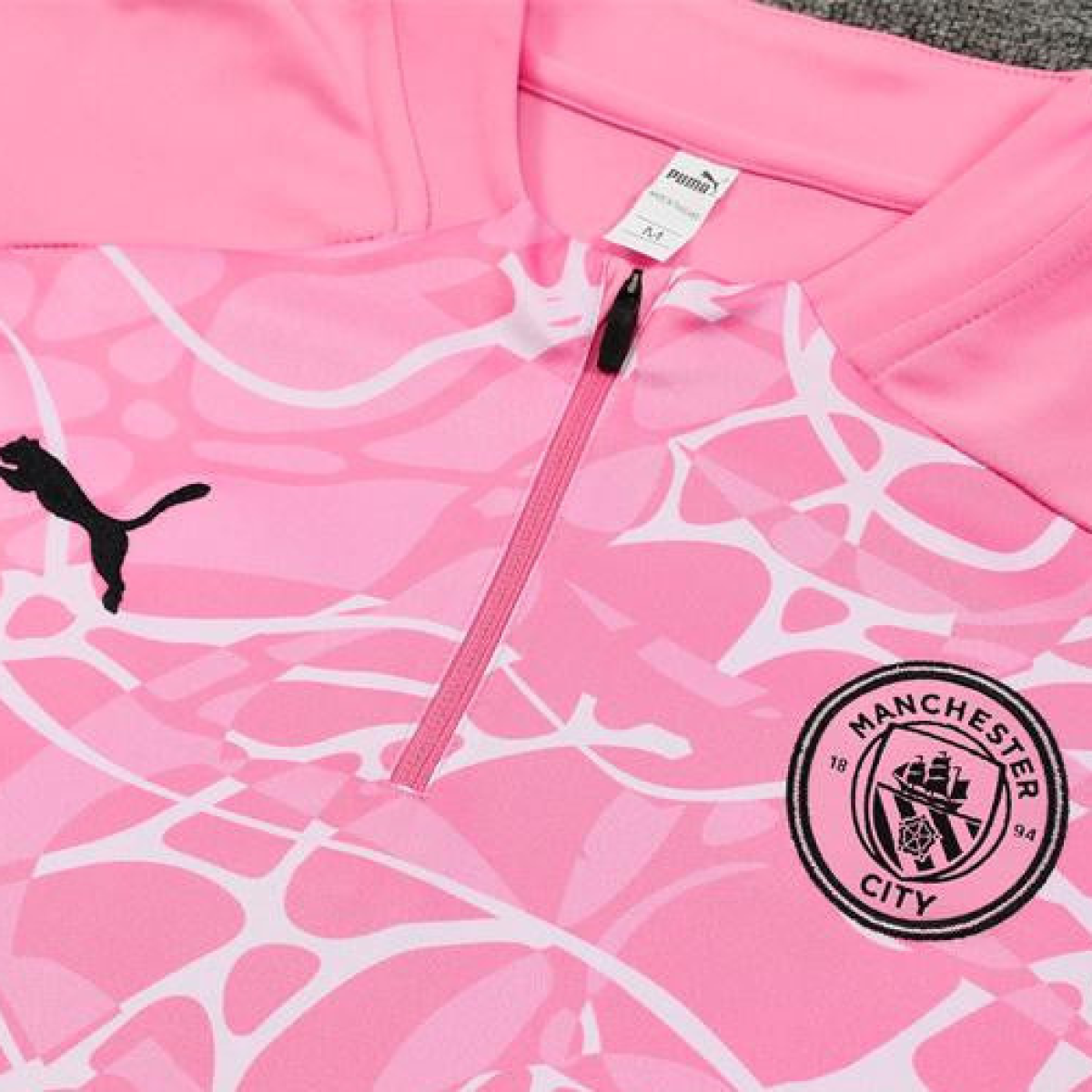 24/25 Manchester City Pink Half Zipper Jacket+Long Pants