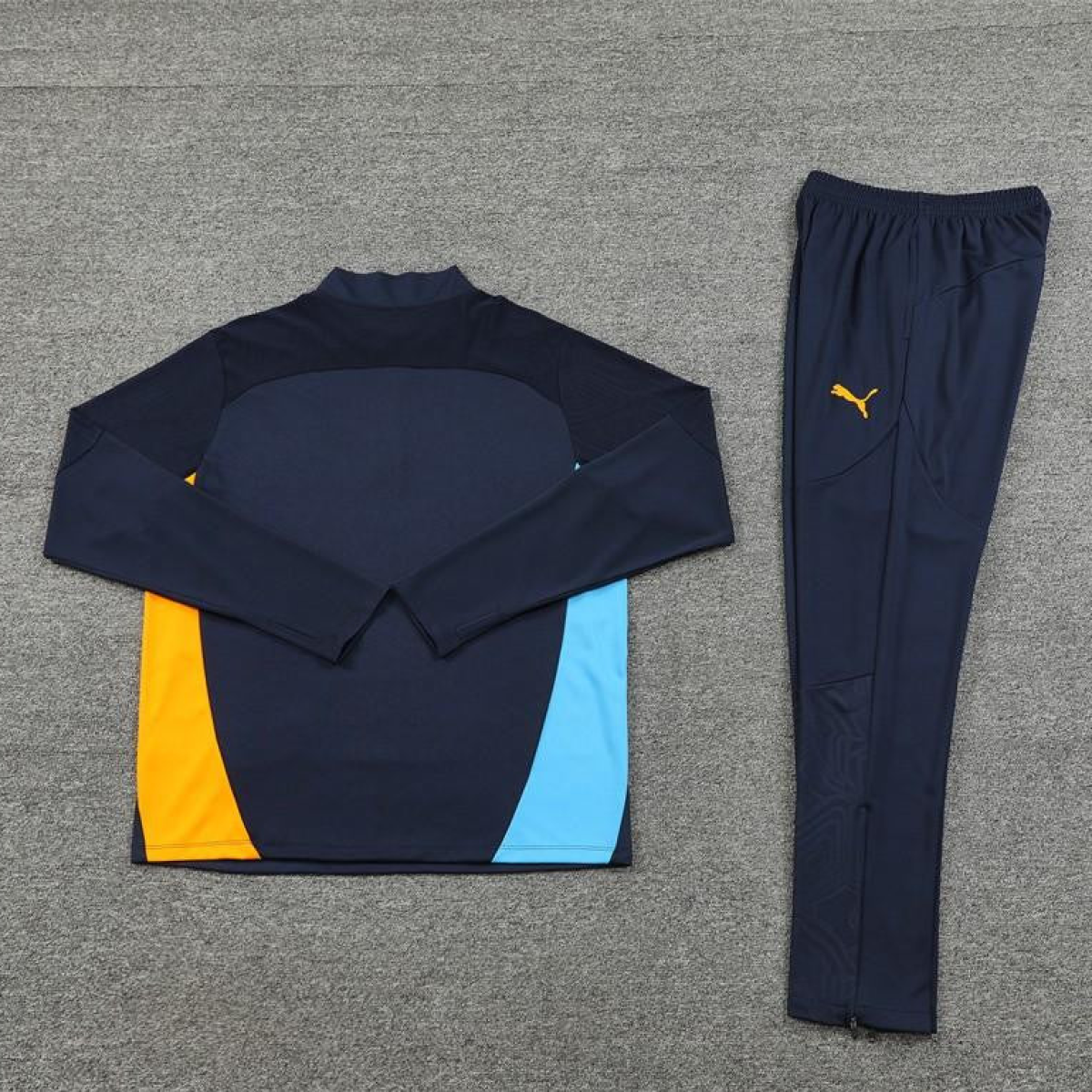 24/25 Olympique Marseille Navy Orange Zipper Jacket+Long Pants