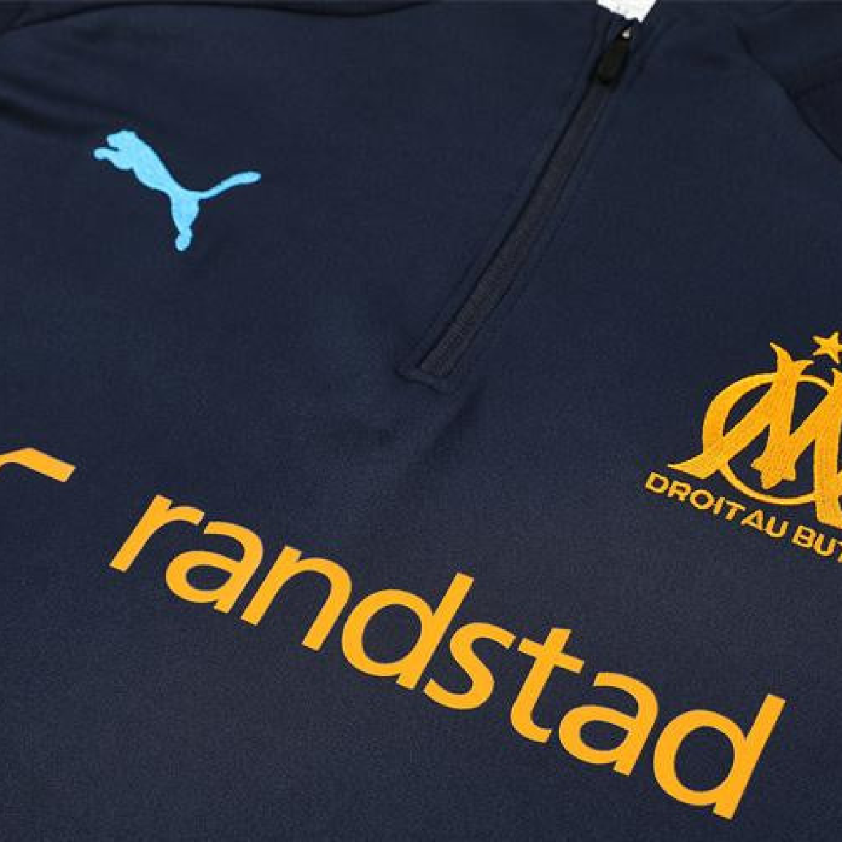 24/25 Olympique Marseille Navy Orange Zipper Jacket+Long Pants