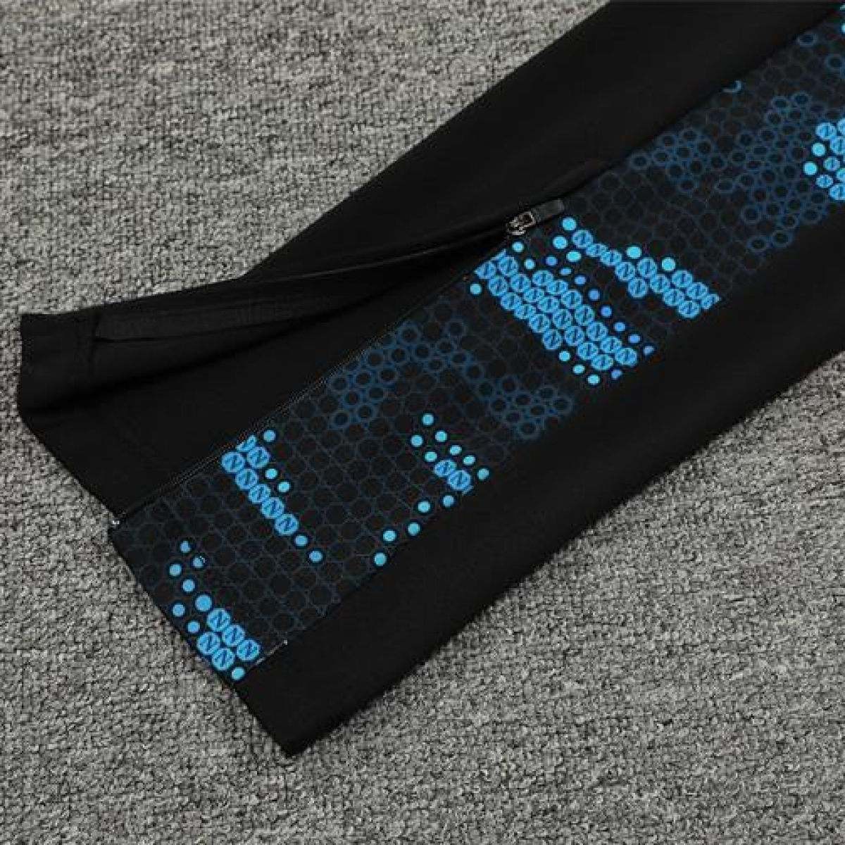 24/25 Napoli Black/Blue Half Zipper Jacket+Long Pants