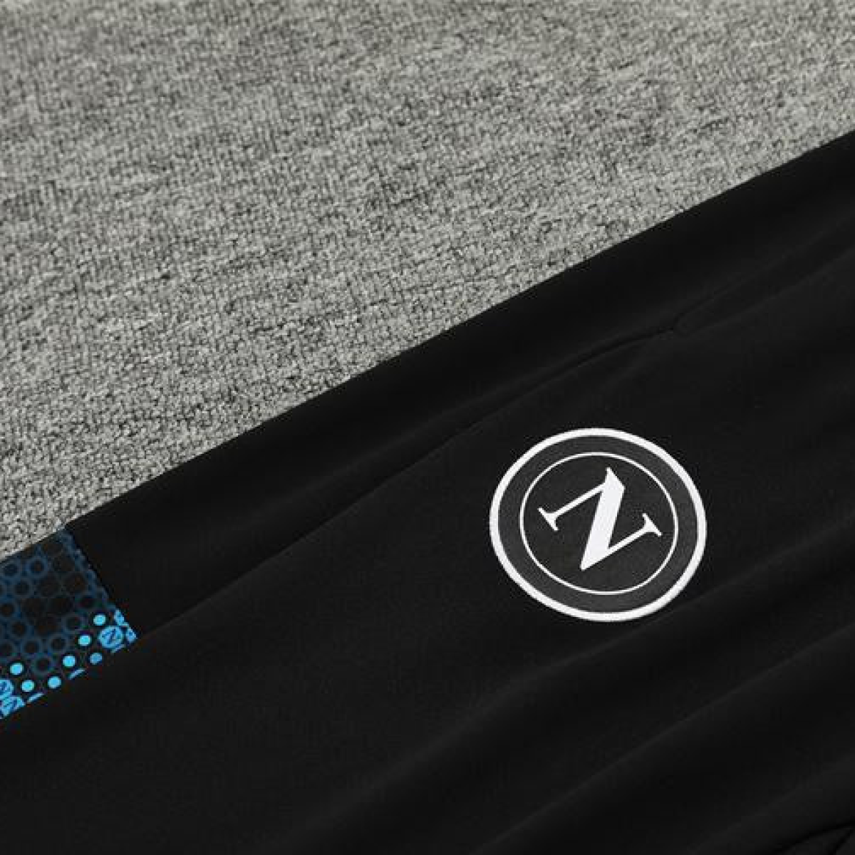 24/25 Napoli Black/Blue Half Zipper Jacket+Long Pants