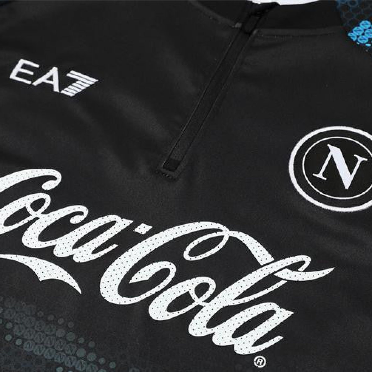 24/25 Napoli Black/Blue Half Zipper Jacket+Long Pants