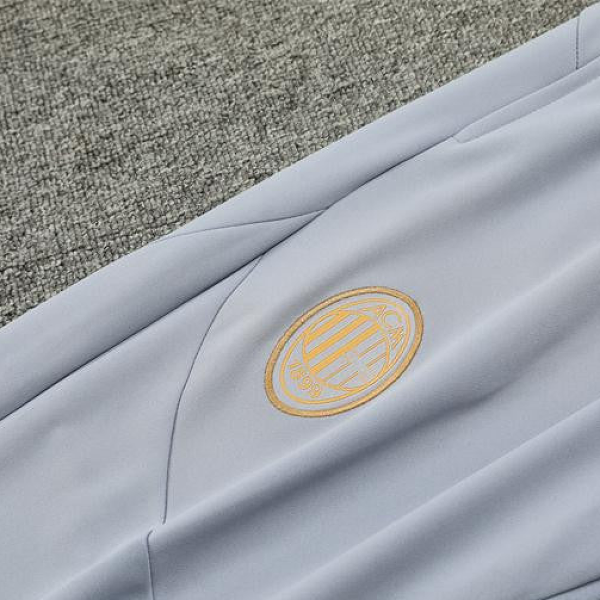 24/25 AC Milan Grey Half Zipper Jacket+Long Pants