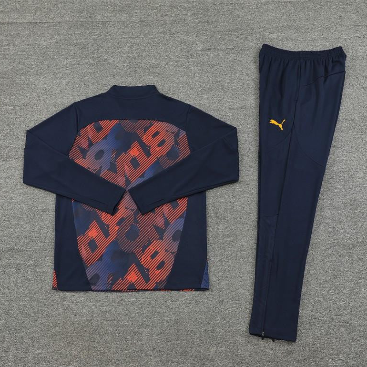 24/25 Olympique Marseille Navy Mixed Color Half Zipper Jacket+Long Pants
