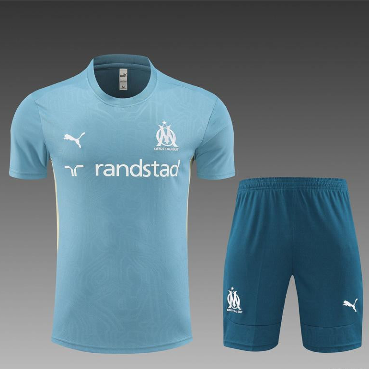 24/25 Olympique Marseille Blue Short Sleeve Jersey+Shorts