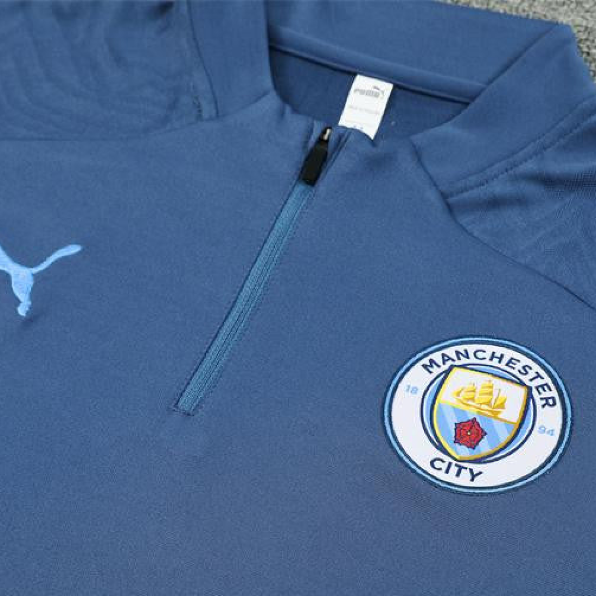 24/25 Manchester City Blue Half Zipper Jacket+Long Pants
