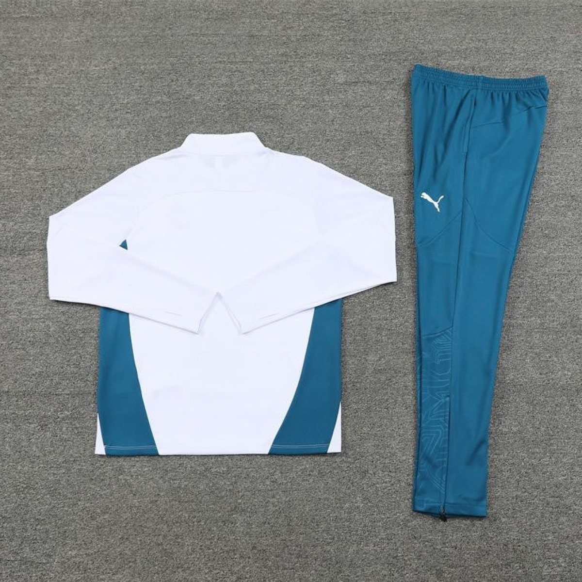 24/25 Olympique Marseille White Half Zipper Jacket+Long Pants