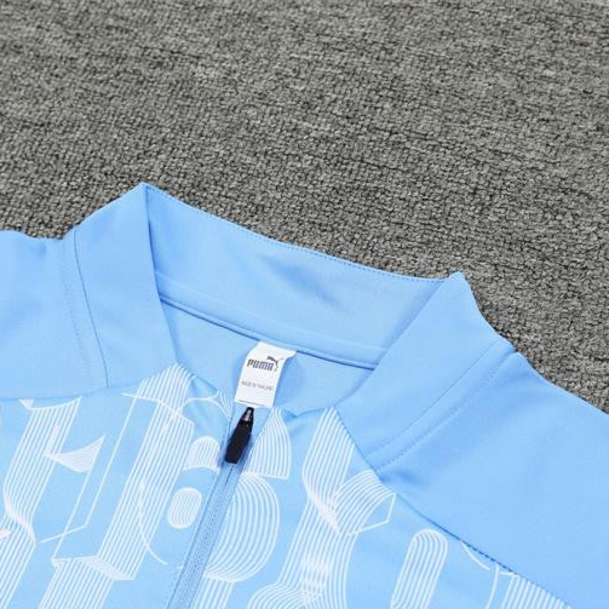 24/25 Manchester City Light Blue Half Zipper Jacket+Long Pants