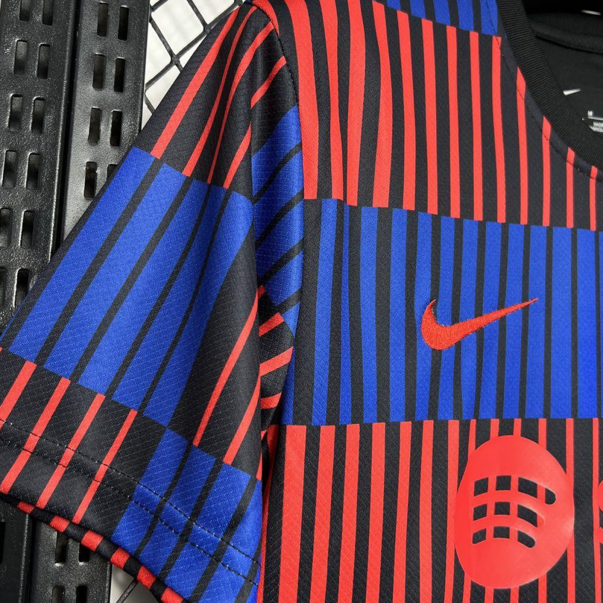 24/25 Barcelona Pre-Match Red/Blue Stripe Jersey