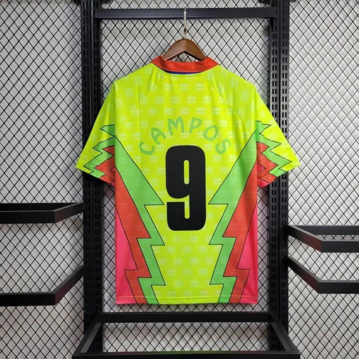 Retro 1995 Mexico CAMPOS 9 Home Yellow Jersey