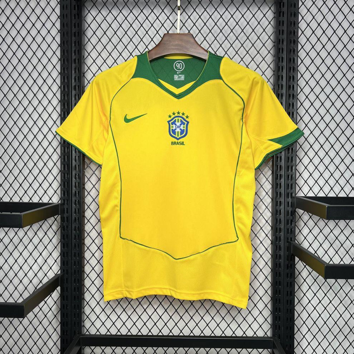 Retro 2004 Brazil Home Jersey