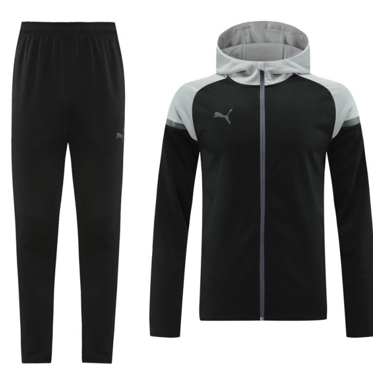 2024 Puma Black/Grey Full Zipper Jacket +Long Pants