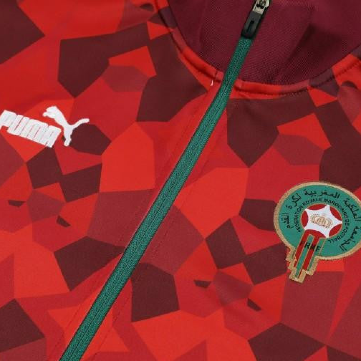 2024 Morocco Red Full Zipper Hoodie Jacket+Pants