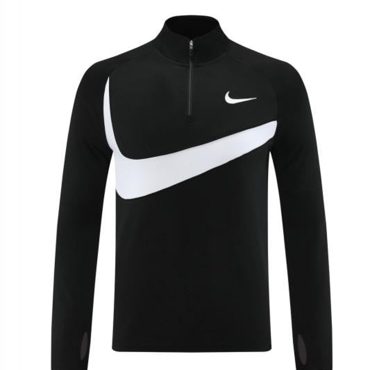 2024 Nike Black/White Half Zipper Jacket+Pants