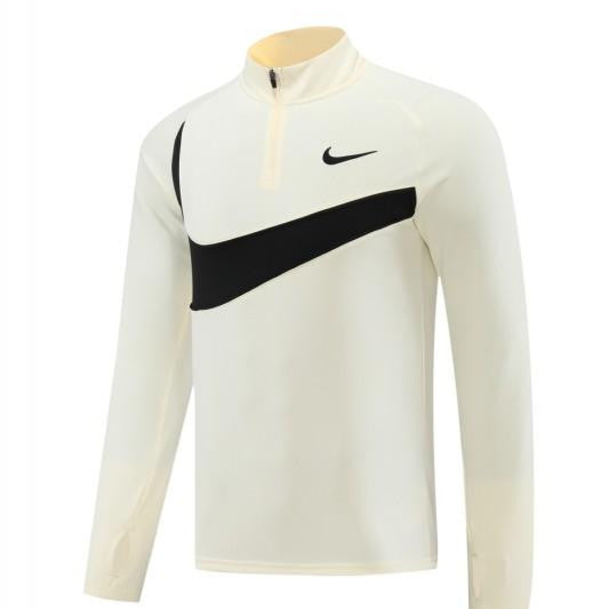 2024 Nike Light Yellow/Black Half Zipper Jacket+Pants
