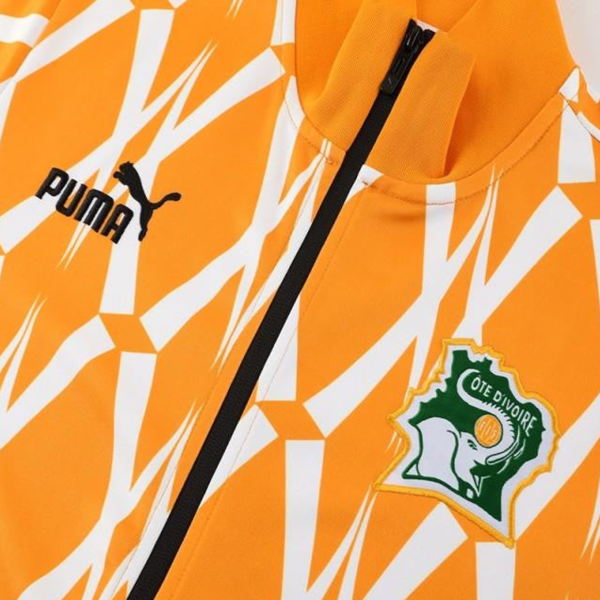 2024 Ivory Coast Orange Full Zipper Jacket+Pants