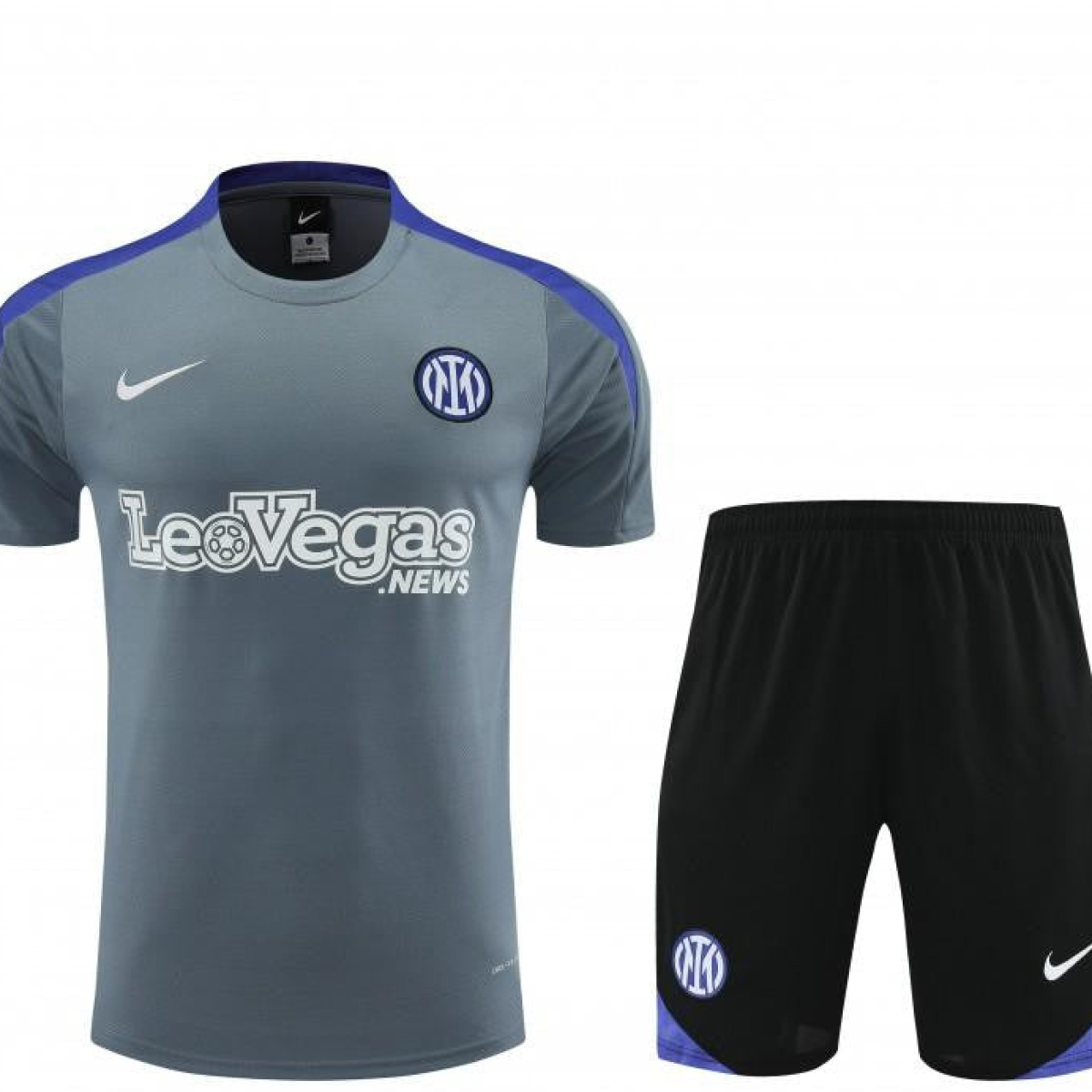 24/25 Inter Milan Grey Short Sleeve Jeresy+Shorts