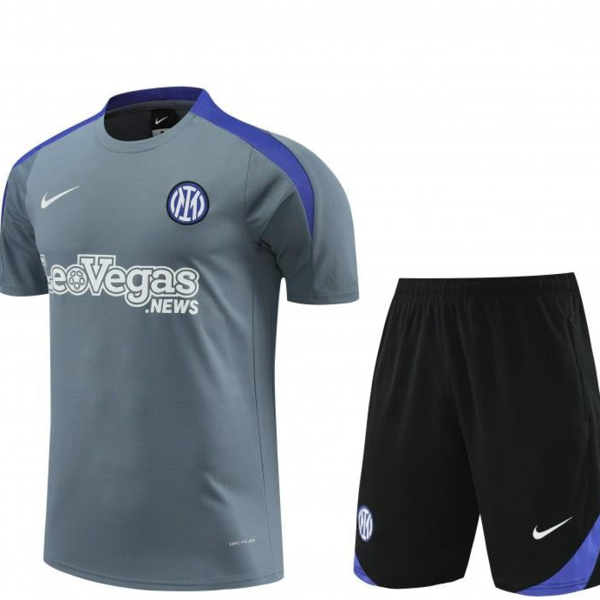 24/25 Inter Milan Grey Short Sleeve Jeresy+Shorts