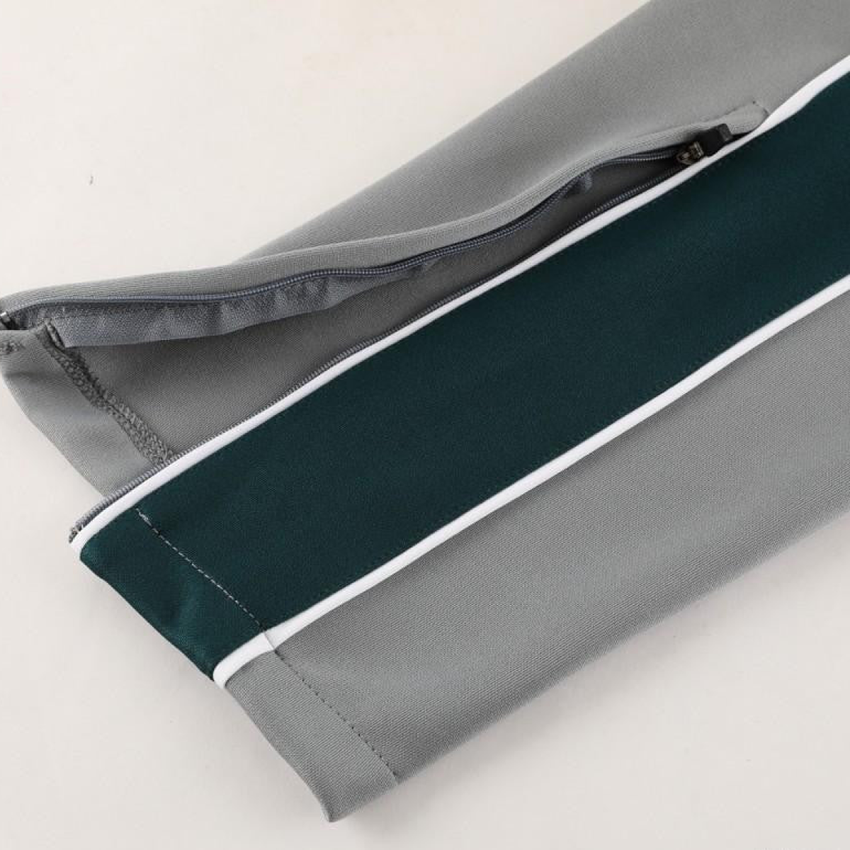 2023 NIKE Grey/Dark Green Hoodie Full Zipper Jacket +Pants