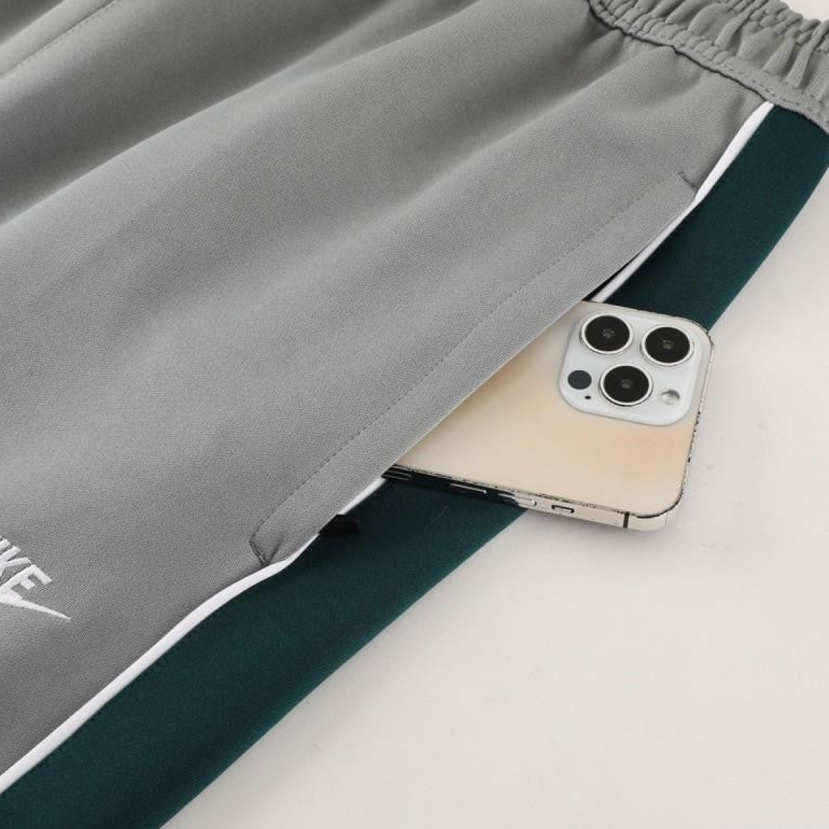 2023 NIKE Grey/Dark Green Hoodie Full Zipper Jacket +Pants
