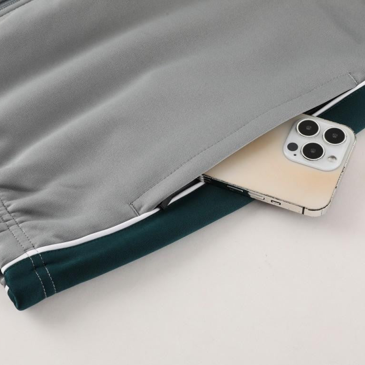 2023 NIKE Grey/Dark Green Hoodie Full Zipper Jacket +Pants