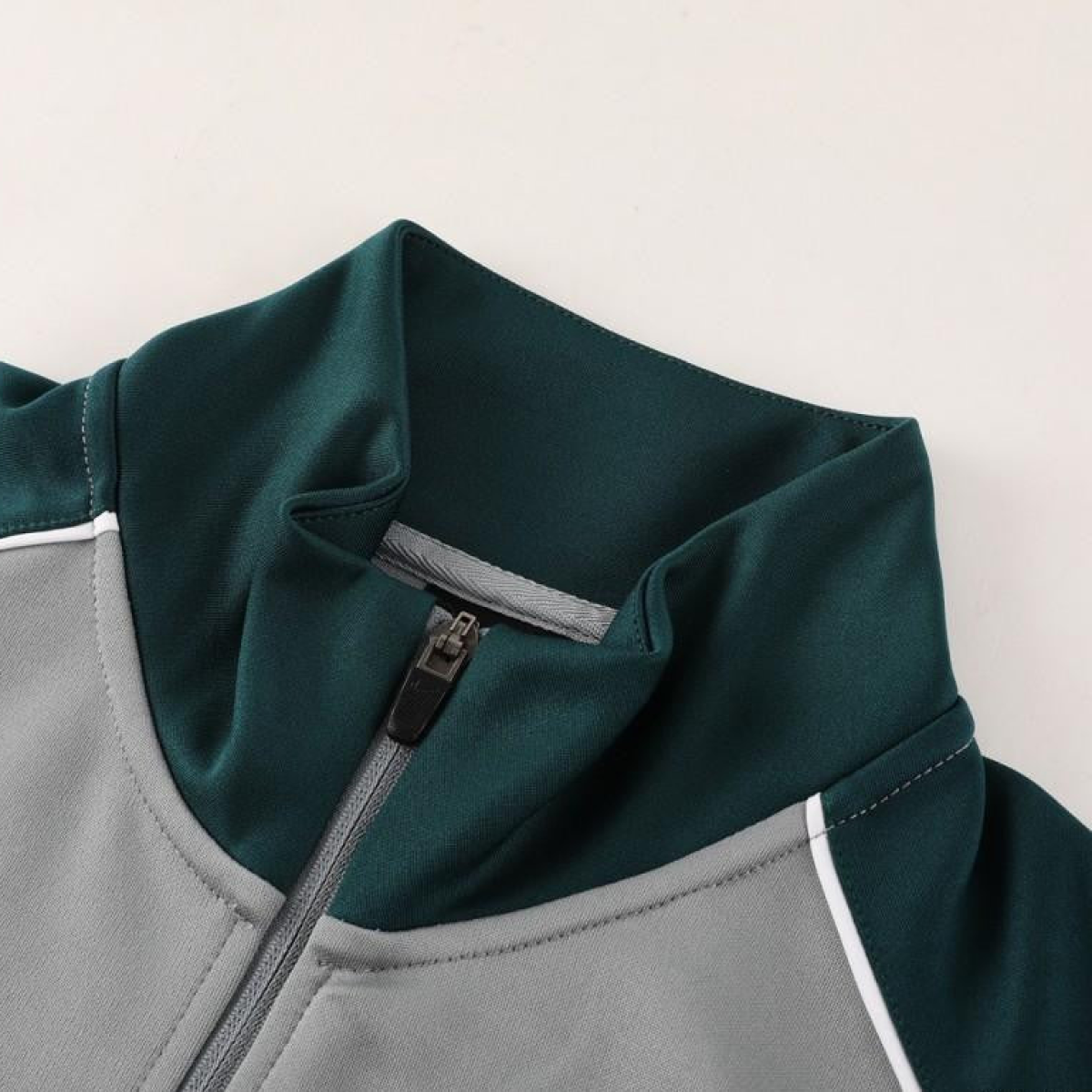 2023 NIKE Grey/Dark Green Hoodie Full Zipper Jacket +Pants
