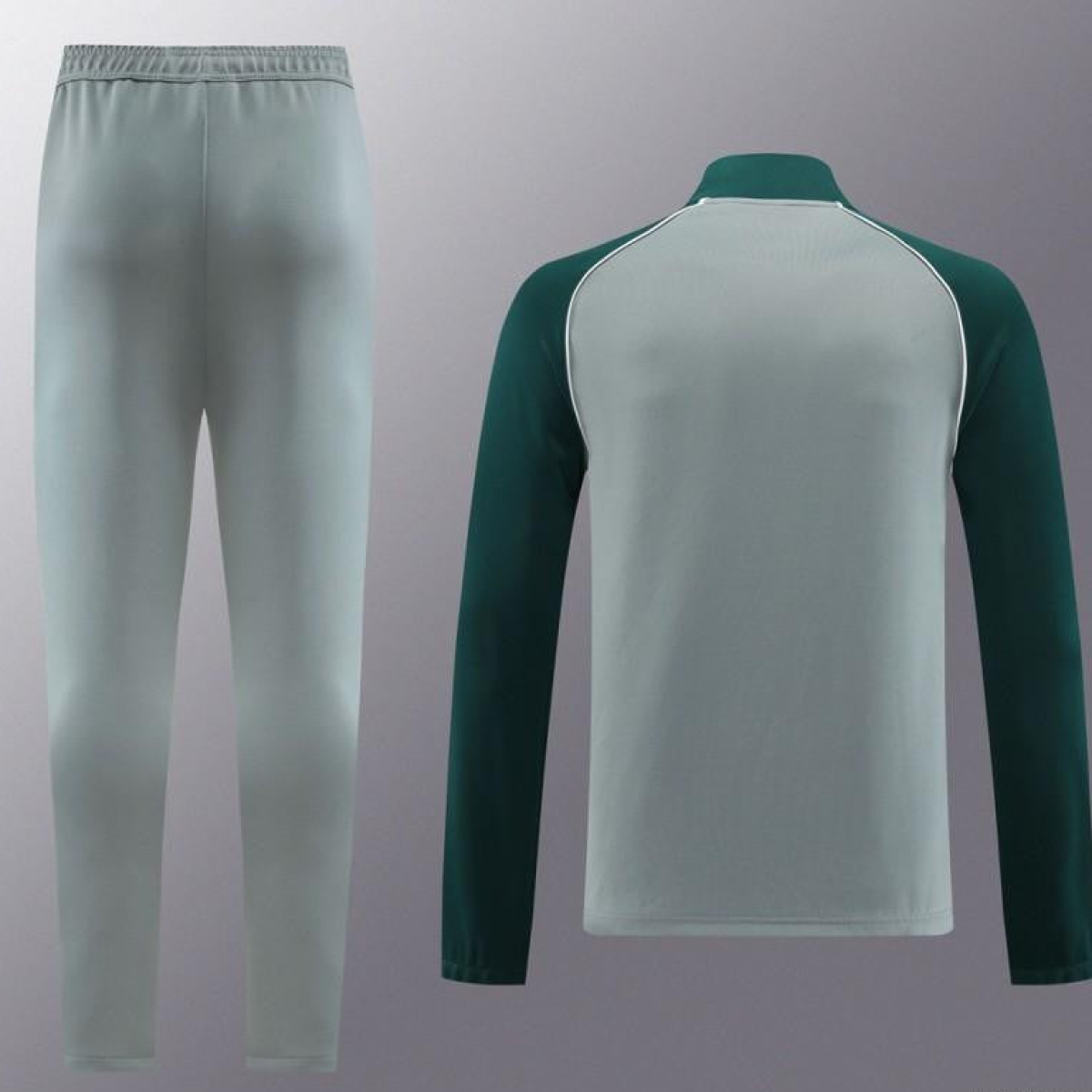 2023 NIKE Grey/Dark Green Hoodie Full Zipper Jacket +Pants