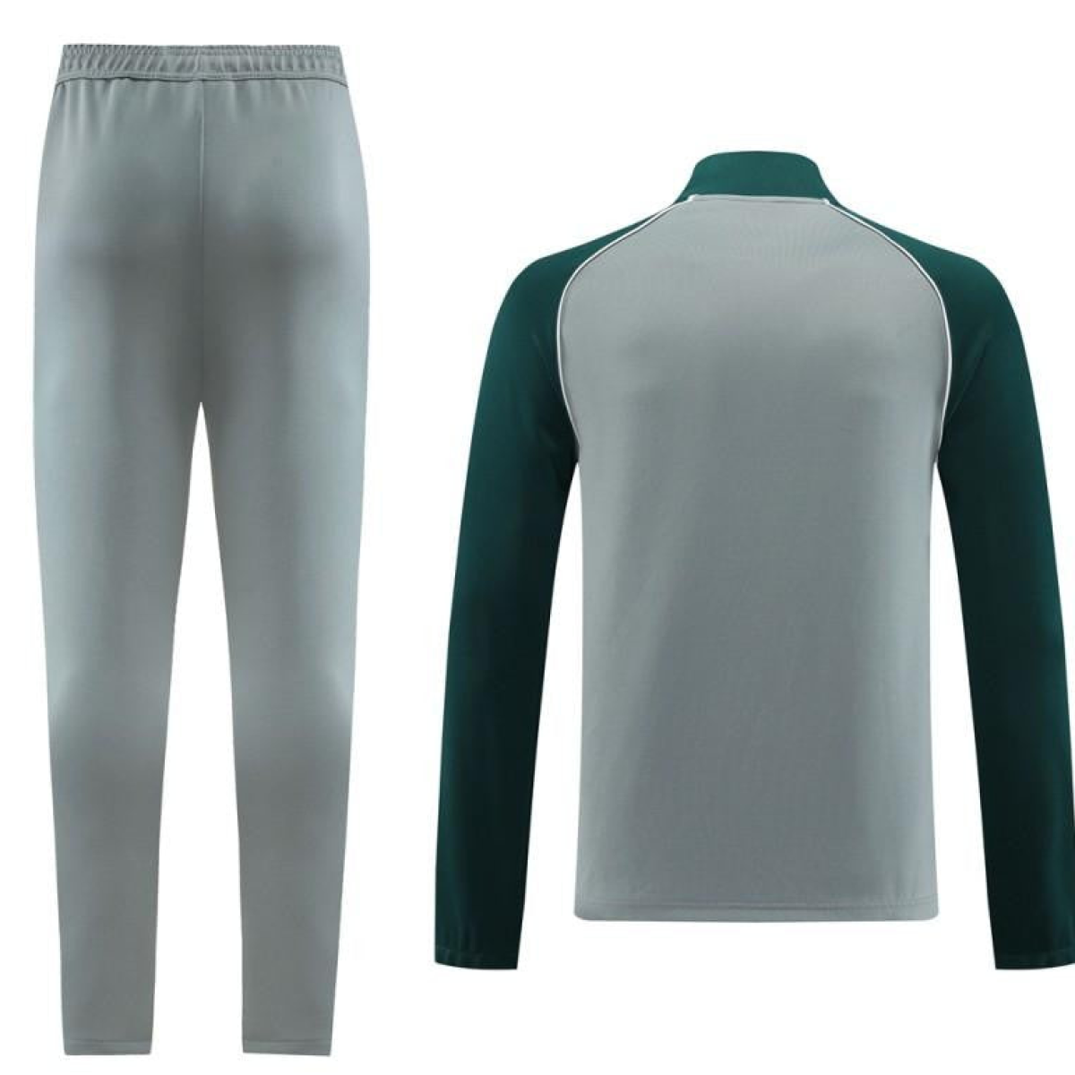 2023 NIKE Grey/Dark Green Hoodie Full Zipper Jacket +Pants