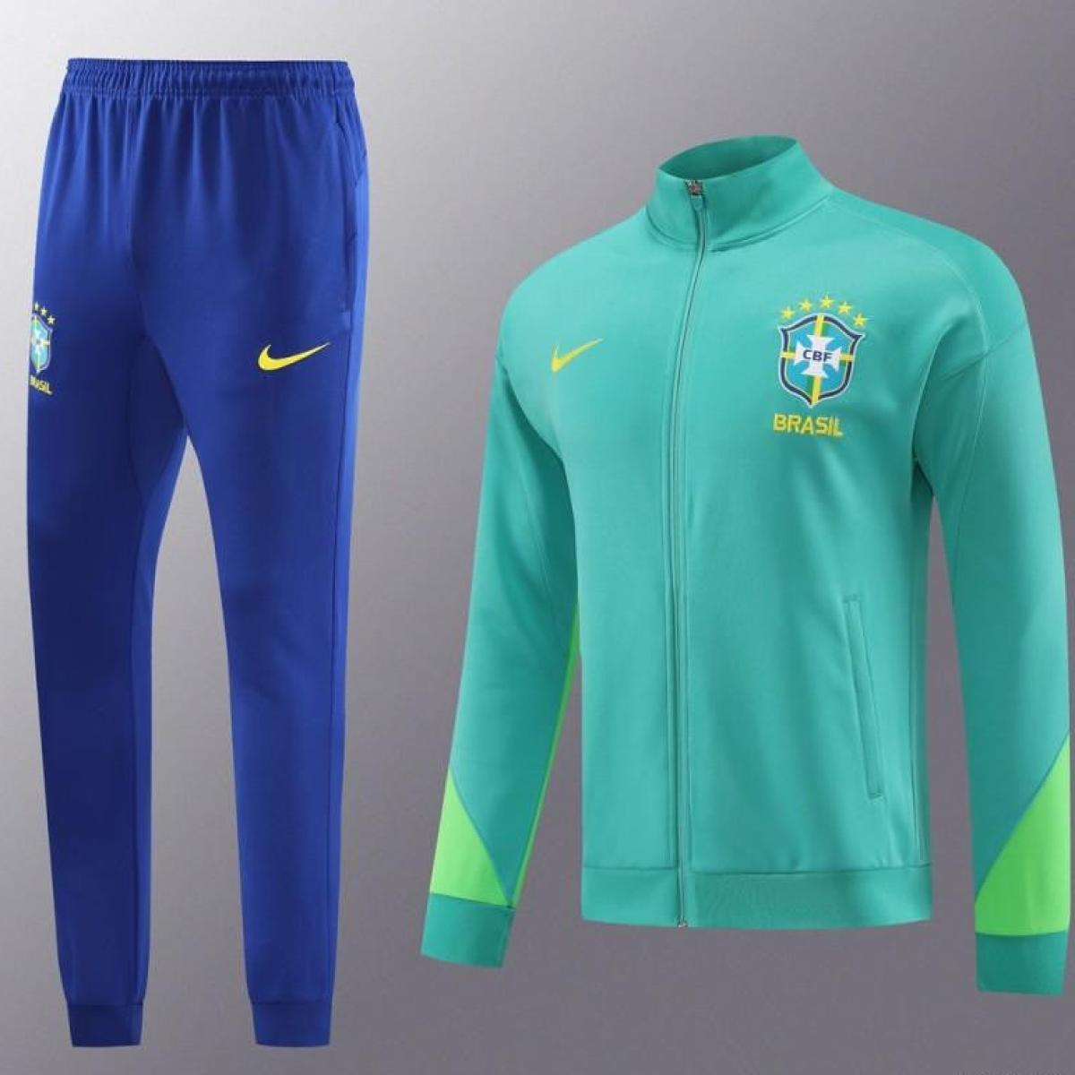 23/24 Brazil Green Full Zipper Jacket+Pants